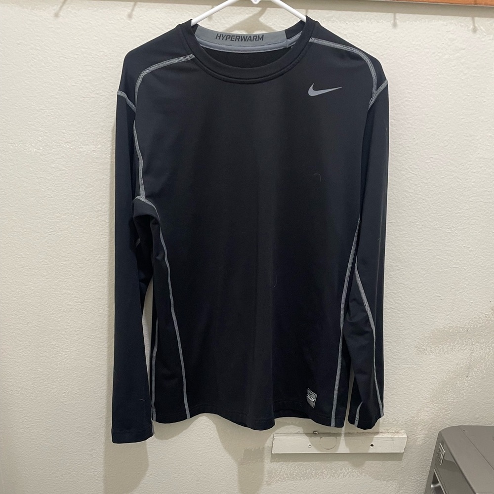 Nike pro combat black long sleeve thermal dri fit large